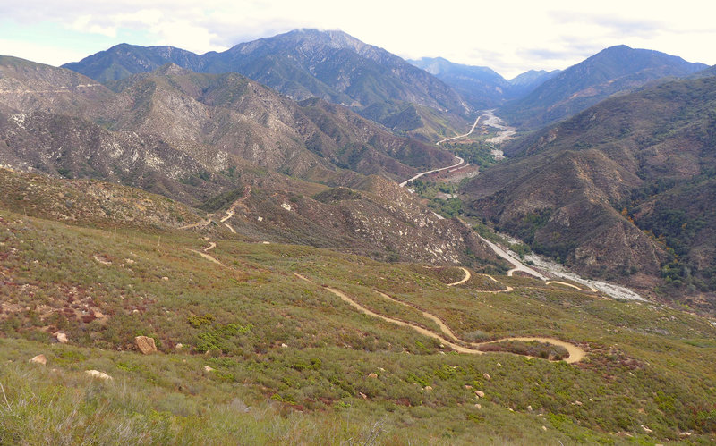 Looking back down Morton Peak Rd and to Mill Creek Valley.