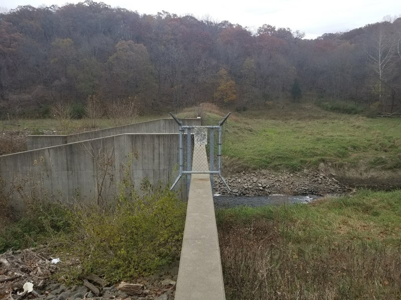 Strange dam like structure at south end