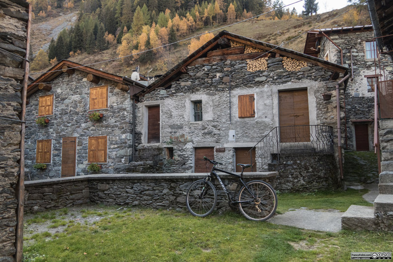 Old traditional houses in the village of Ambria.