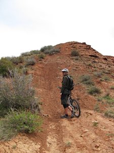 The big hike-a-bike to the top.