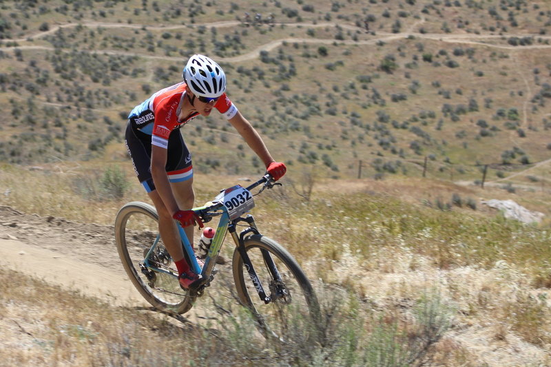 A JV Boys racer speeds along Jane's Loop.