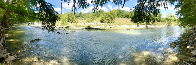 Nice view of the Guadalupe River from the south end of the Bald Cypress Trail.