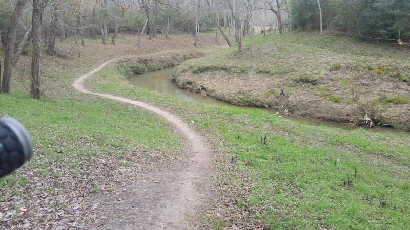 Main trail along creek...