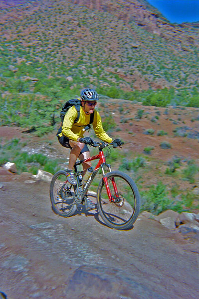 Jeff near Westwater, Kokopelli's Trail.