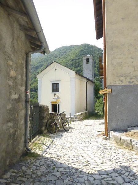 Passing through the quiet village of Erbonne high up on the Italo-Swiss border