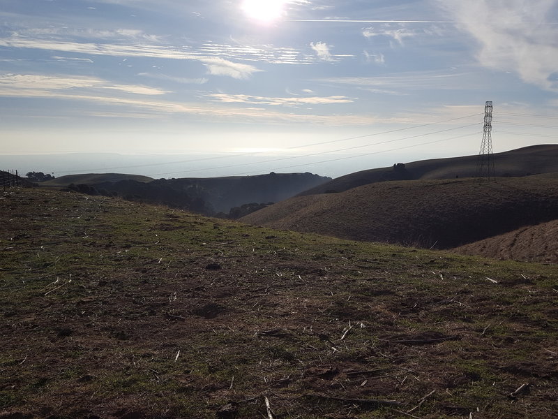 Hazy view near the top, just before Upper Ranch trail