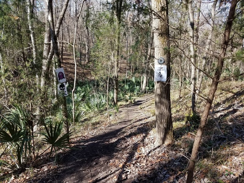 The trail has markers every 1/10th mile both directions.  Steeper sections are marked and have alternate go arounds.