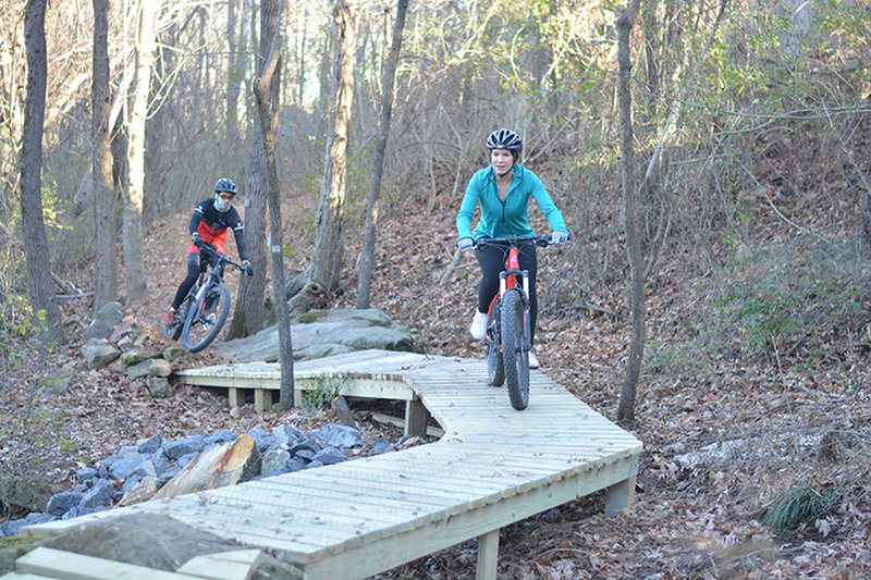 New bridge and jump on Kissing Rock Loop