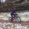 J. riding along characteristic Ozark geological formations.
