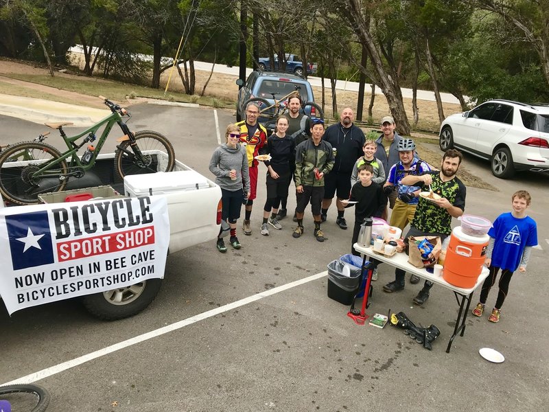 Monthly group ride with our local bike shop ....food included :)  yum!