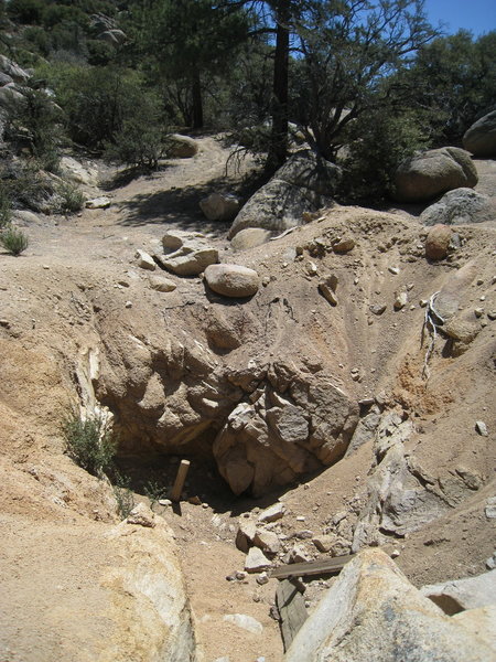 Techy section along Harvey Mine Rd