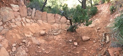 Elongated S rock berms on Hog Heaven!