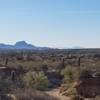 View toward Fountain Hills fountain and Red Rock mountain.