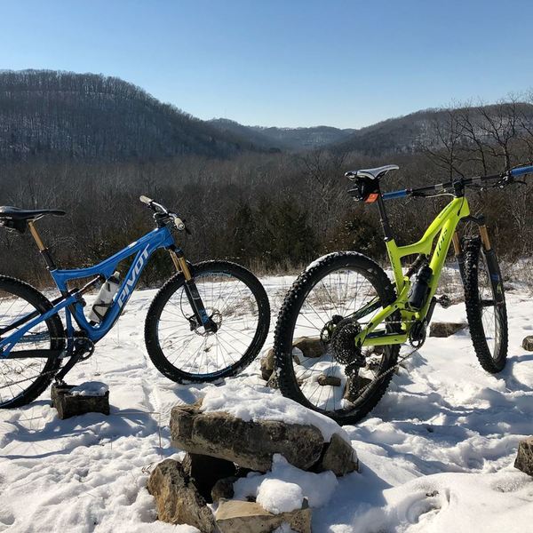 View point on the yellow trail in the winter.