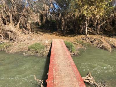 Bridge at the end of the trail.