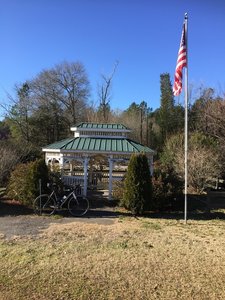 The Willington Gazebo provides a good landmark for the start of the trail.
