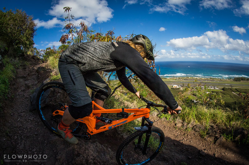 Tight switchbacks require skill on this trail