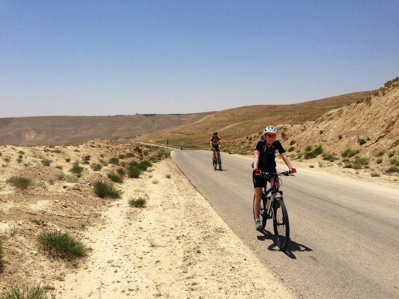 Enjoying the road along the Jordan Bike Trail.