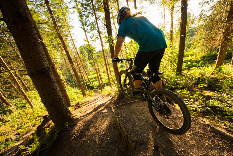 Takeoff on a sunny lap down Irish Death.