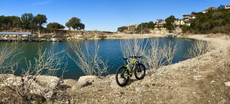 Great view of the lake out at the end of Hurst Hollow Trail.