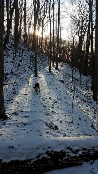 snow on the climb