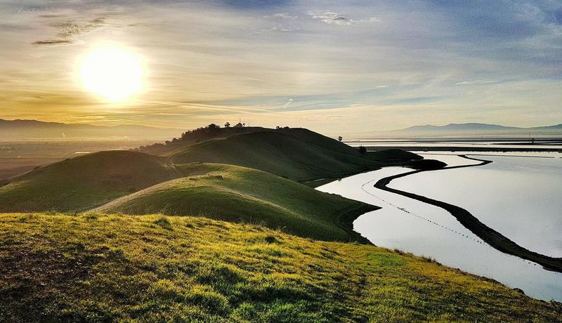 Had to take a break to take in this scene of the sunrise over the hills.