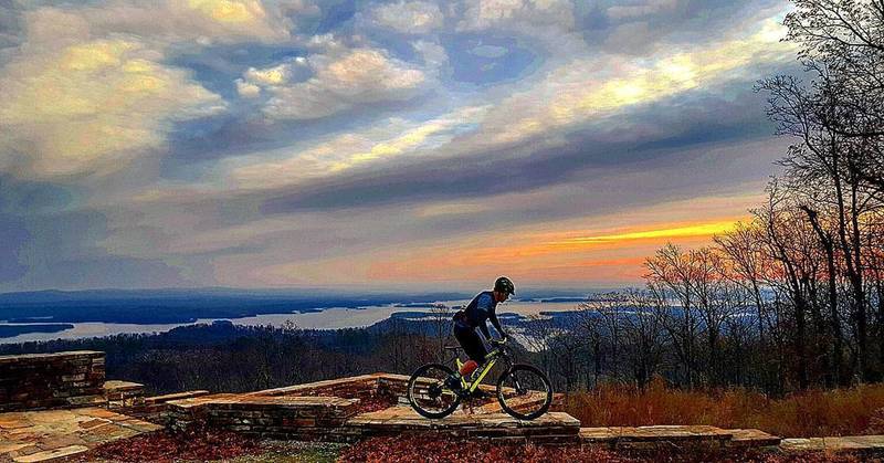 On top of Hickory Nut Overlook.