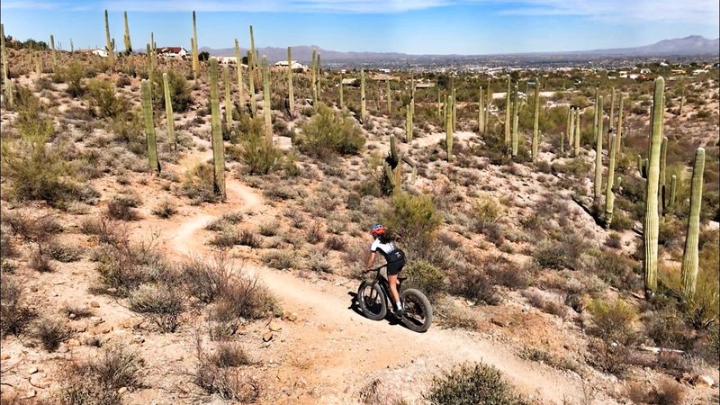 Enjoying the beautiful AZ singletrack in Sweetwater.