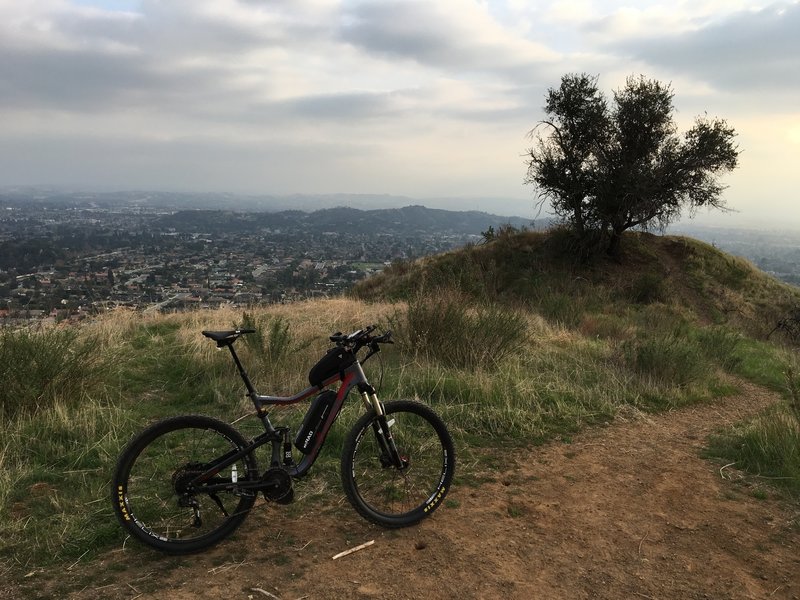 Looking around into the valley, Glendora is below. About 0.6mi up the trail.