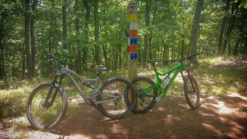 Resting at the top of the trail.