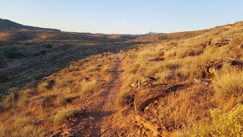 Looking south, the view from Pushing Tin remains great.