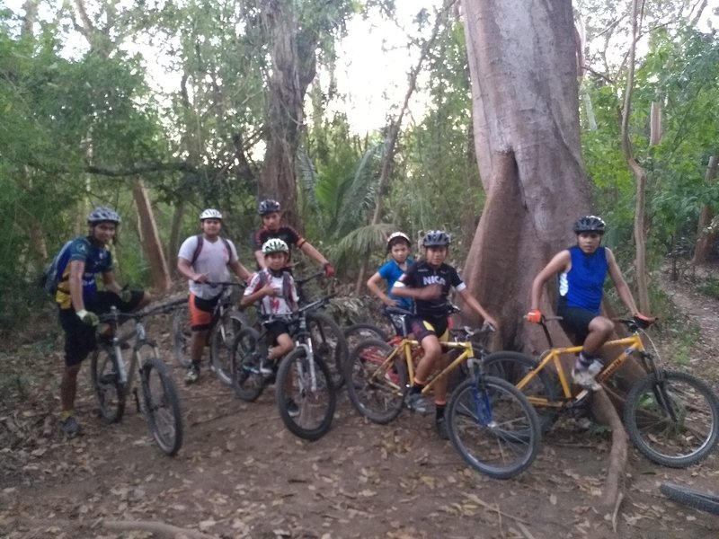 The local kids ridding the new Trails.