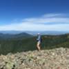 Taking a climbing break and checking out the view.  Looking North West here towards Washington State.