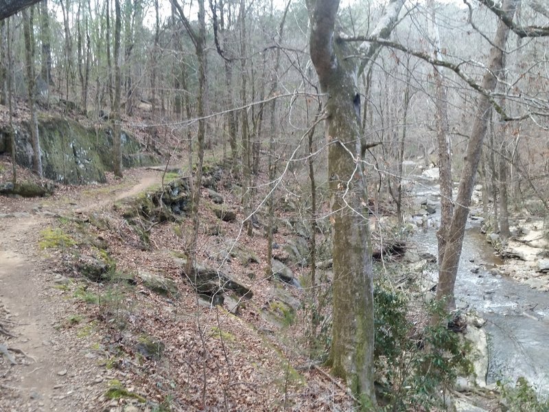 Much of the trail follows water making for scenic views.