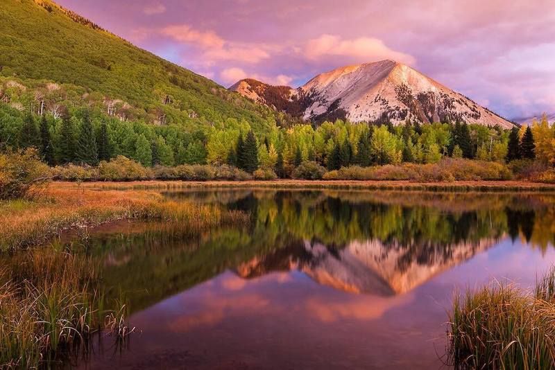 The La Sal Mountains from Oowah Lake.