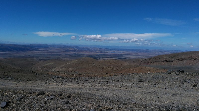 As you climb the slopes of Mt Ruapehu the views get bigger and bigger.