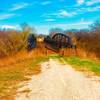 Historic bridge crossing San Antonio river feeder