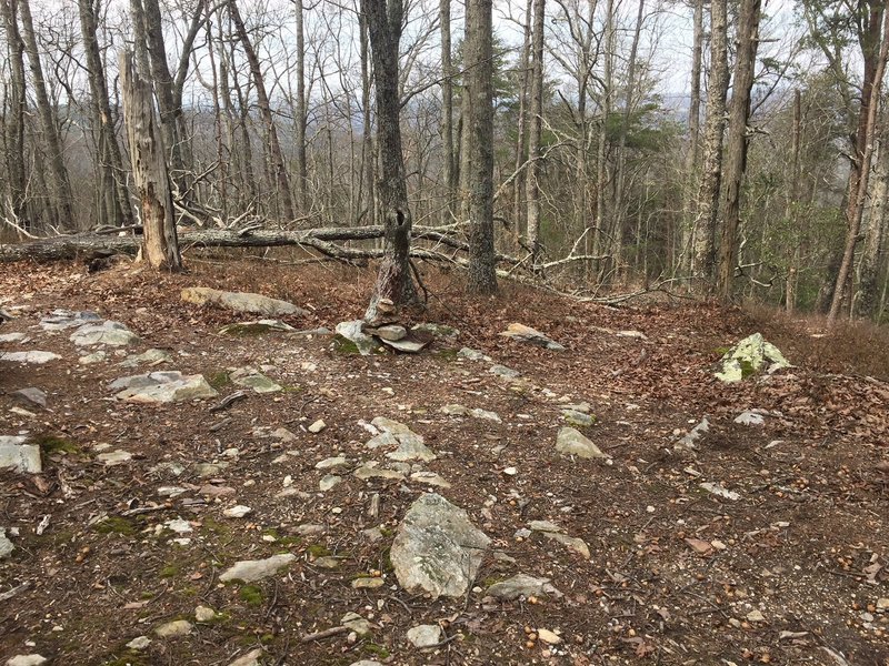 Ridgeline Trail and Pine Log Gap Road Downhill intersection