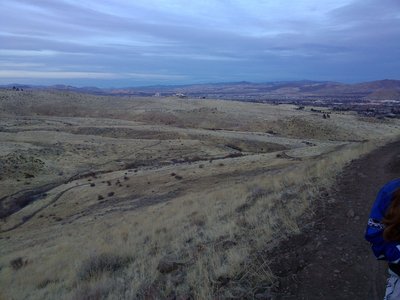 Ballardini Ranch Park Looking down at the park loop from the North B Ranch Trail.