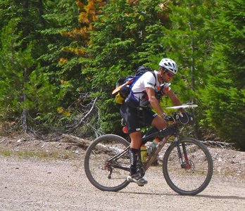 Gravel riding on the NorPac Trail.