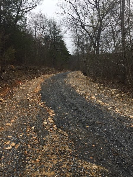 Brutal easterly climb. Rough road conditions (as of March 2018) zap your momentum.