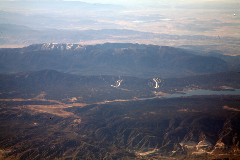 An aerial view of the Big Bear Lake area