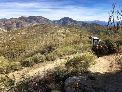 Stoppie technique on those switchies coming down from Vetter Mountain