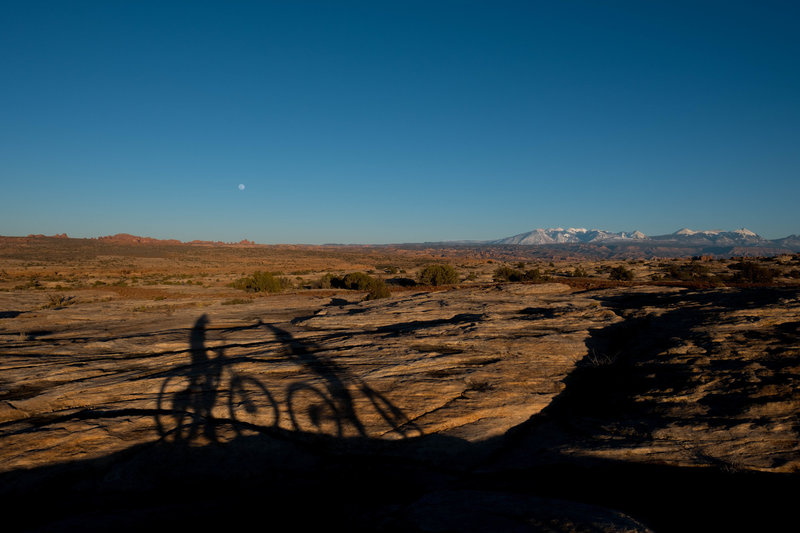 Casting some long shadows during sunset on Circle-O.