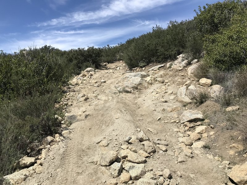 Technical climb on Bronco Flat.