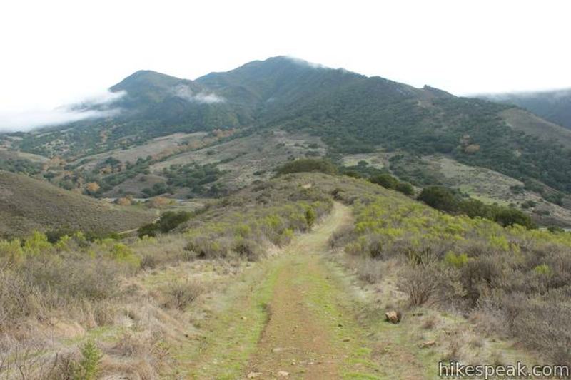 Looking down at the beginning of a grinder climb.