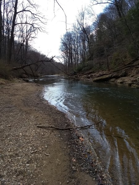 The Big Gunpowder from a short branch trail marked by double blue blazes