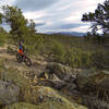 Rocks and views along the Beasway segment on Cottonwood