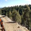 At the top of the trail, looking south