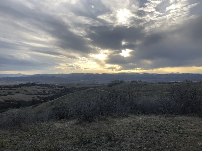 Overlooking where cowboy up and Longhorn ledge meet